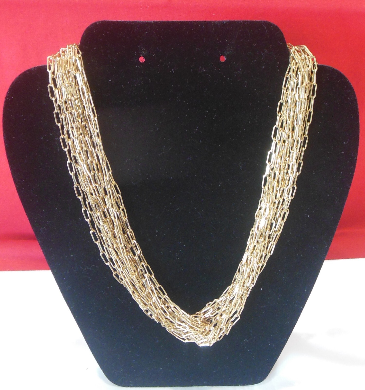 Francesca Visconti Gold-tone Rectangular Cable Ch… - image 1