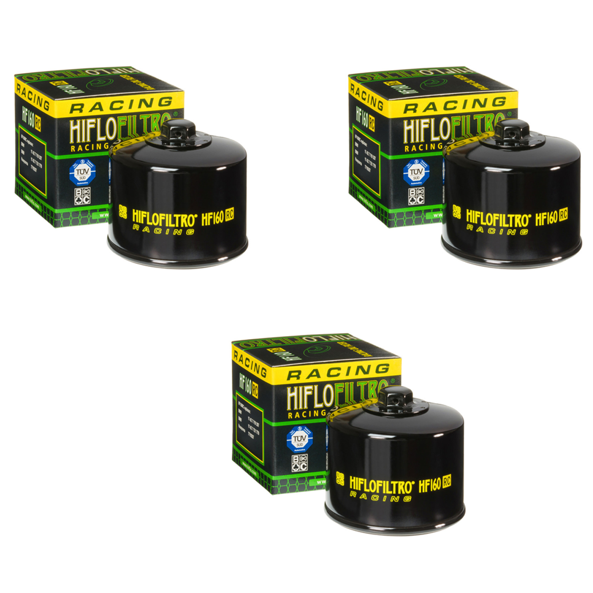Hiflofiltro 3 Pack Oil Filter HF160RC Black BMW K 1200 S, F800GS