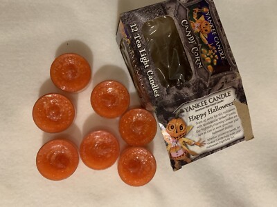 Yankee Candle Candy Corn Tea Lights Partial 7 Count Boney Bunch RARE