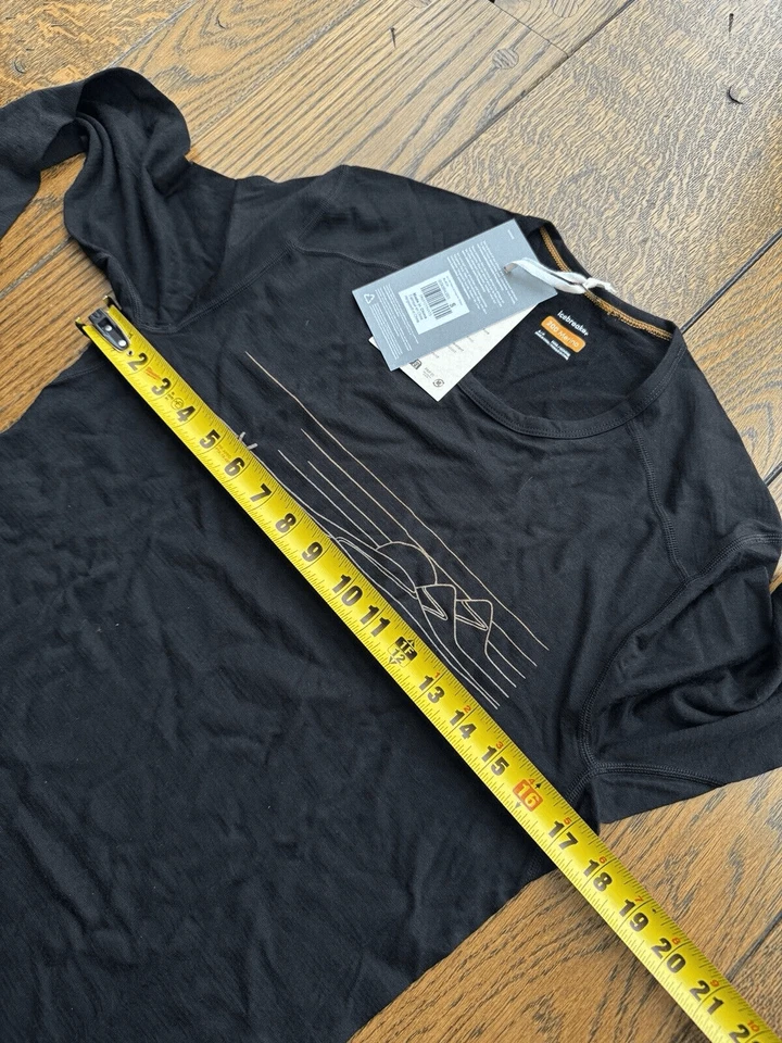 Icebreaker Para Hombre Merino 200 Oasis Manga Larga Crewe Top Térmico Esquí Rayas S NUEVO Foto 4 de 4