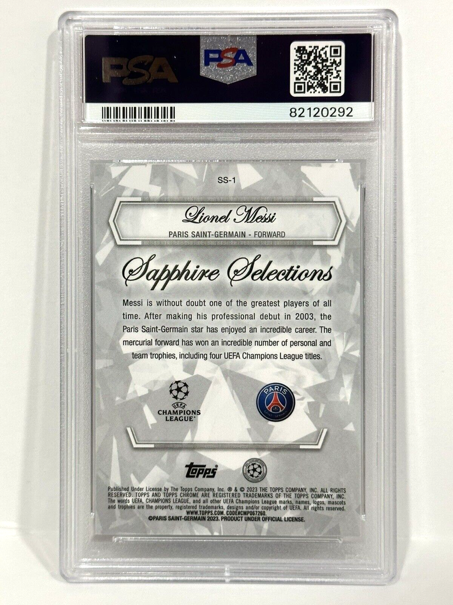 2022-23 Topps Chrome Sapphire UCL Lionel Messi Sapphire Selections