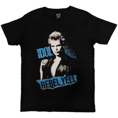 BILLY IDOL - Rebel Yell Blue T-Shirt OFFICIAL MERCHANDISE