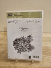Stampin' Up HEARTFELT BLOOMS 4pc rubber stamp set.