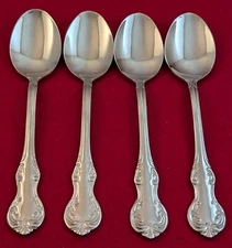 Set Of 4 Wallace CAMDEN 18/10 China Stainless Glossy Teaspoons 6 1/8"