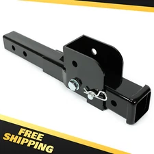500 LB Heavy Duty 2'' Trailer Hitch Shank Mount Cargo Wheelchair Carrier Adapter