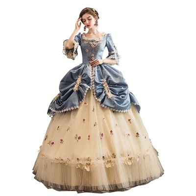 Princess Evening Dresses Lace Flower Embroidery Party Dress Ball Gown  Halloween | eBay