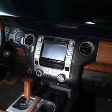 ABS Carbon Fiber interior Center Dash Vent Trim Frame Fits Toyota Tundra 2014-21