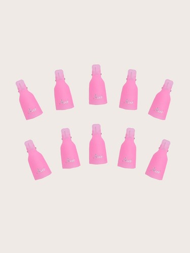 10 pcs NAIL ART CLIP UV GEL POLISH REMOVER SOAK OFF WRAP GEL CLIP CAP uk - Picture 3 of 3