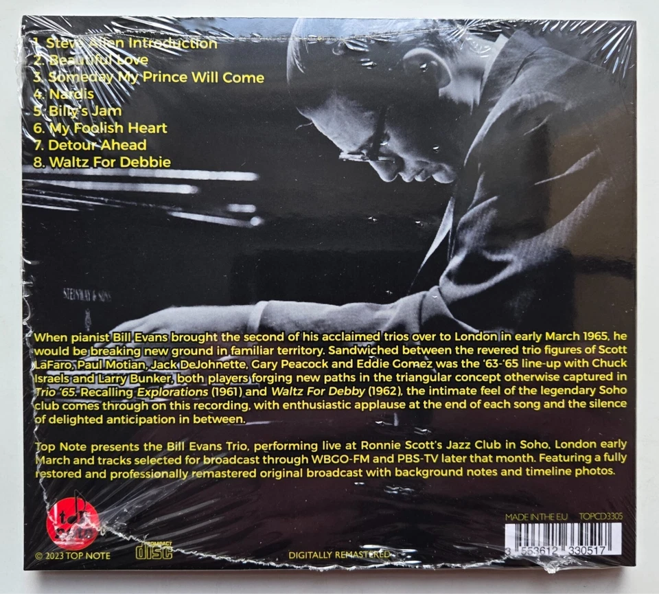 Bill Evans - Live In London 1965 / London 1965 Jazz 625 - 2 x CD Set NEW SEALED - Изображение 3 из 4
