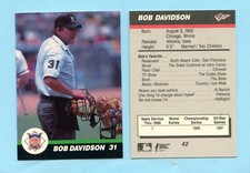 1989 Baseball Umpire card # 42 Bob Davidson National League