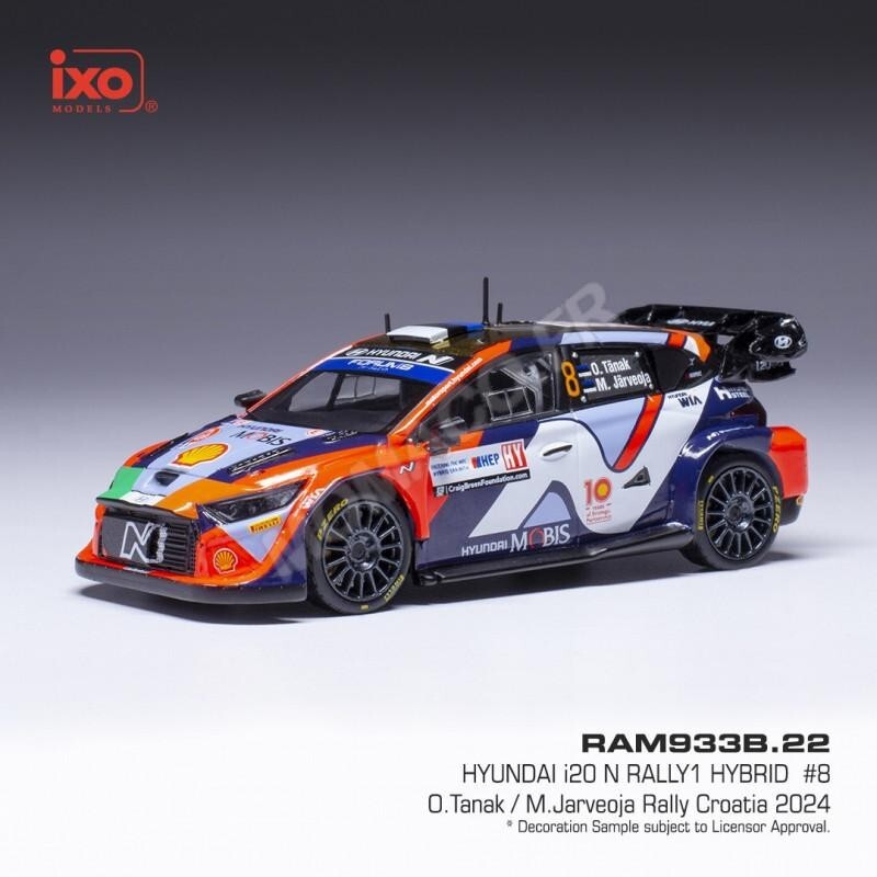 Hyundai i20 Rally1 Tanak 2024 IXO idée cadeau passionné sport auto
