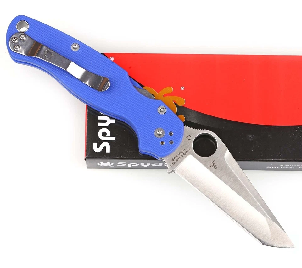 Blue G10 Handle Lockback Camping Outdoor Hunting Tactical Folding Knife Tools - Image 2 of 4