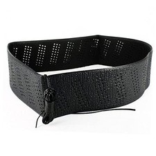 Black Lace-On Steering Wheel Cover Grip Classic Stretch Accessory Auto Vehicle