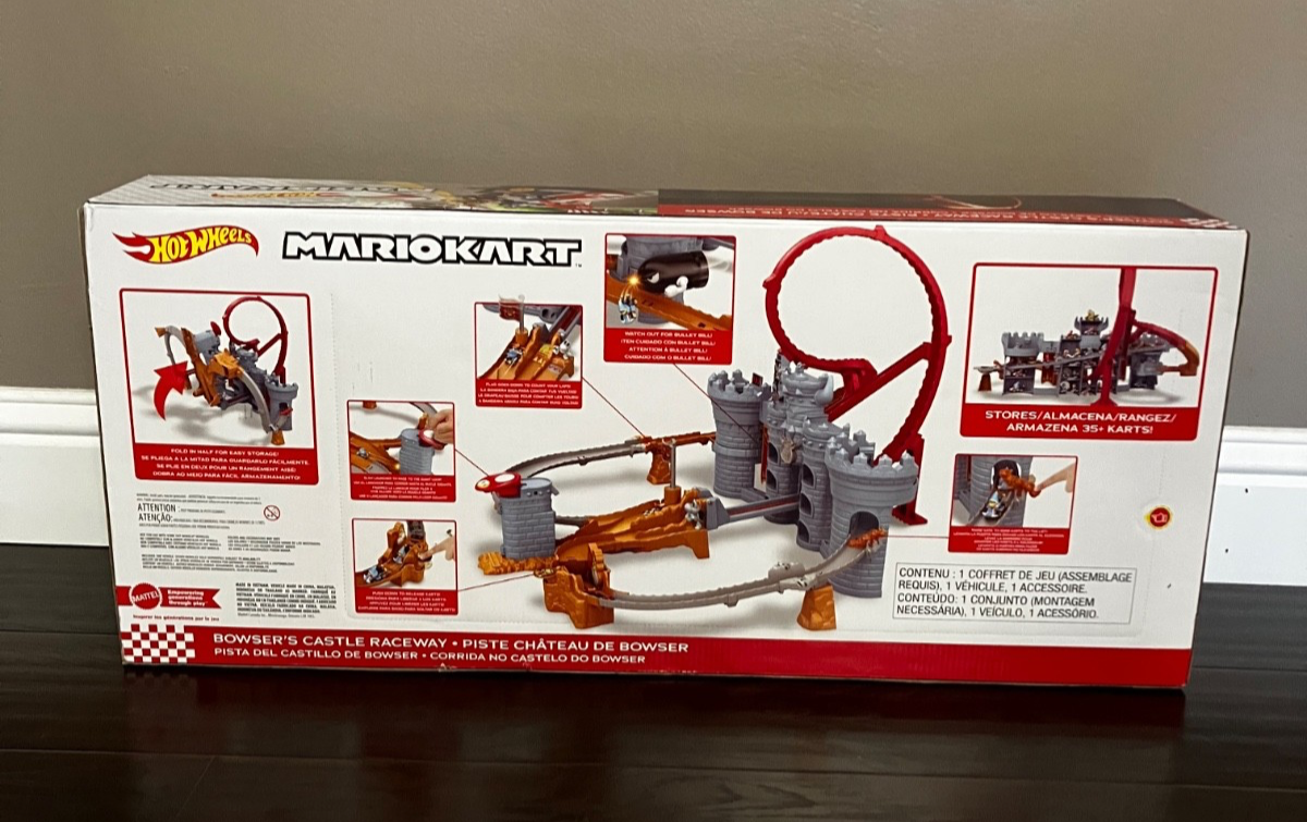 Hot Wheels Mario Kart Pista Castillo De Bowser Raceway Pi