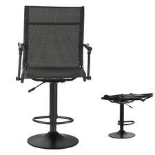 Uimoso Hunting Chair 360° Swivel Silent Chair with Armrests Adjustable Height