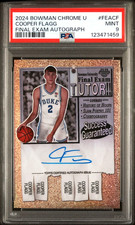 2024-25 Bowman University Chrome Cooper Flagg Final Exam AUTO RC MINT PSA 9