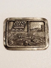 VTG METAL TEAM MENARD INK PRESS PLATE-- NUMBER 970842 ON BACK--MENARD'S RACE CAR