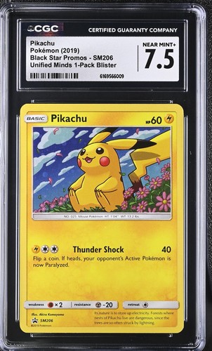 Pikachu graded CGC 7.5 for sale on eBay