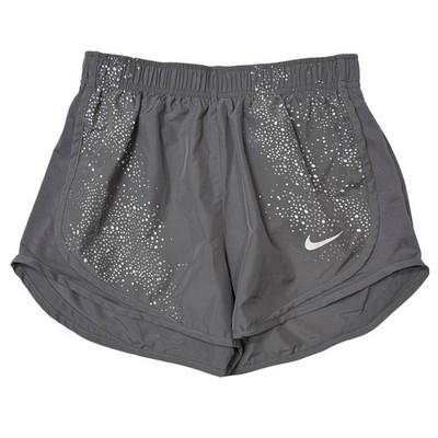 {Nike} ''Tempo Flash Dri-Fit'' Gray White Galaxy Dot S Brief Lined Running Shorts
