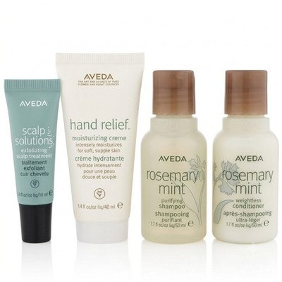  NEW  Aveda -  Travel & Trial 4-Piece Hand, Hair & Scalp Set
