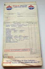 Late 1950’s/Early 1960’s Complete Pad of Original Standard Oil Service Orders