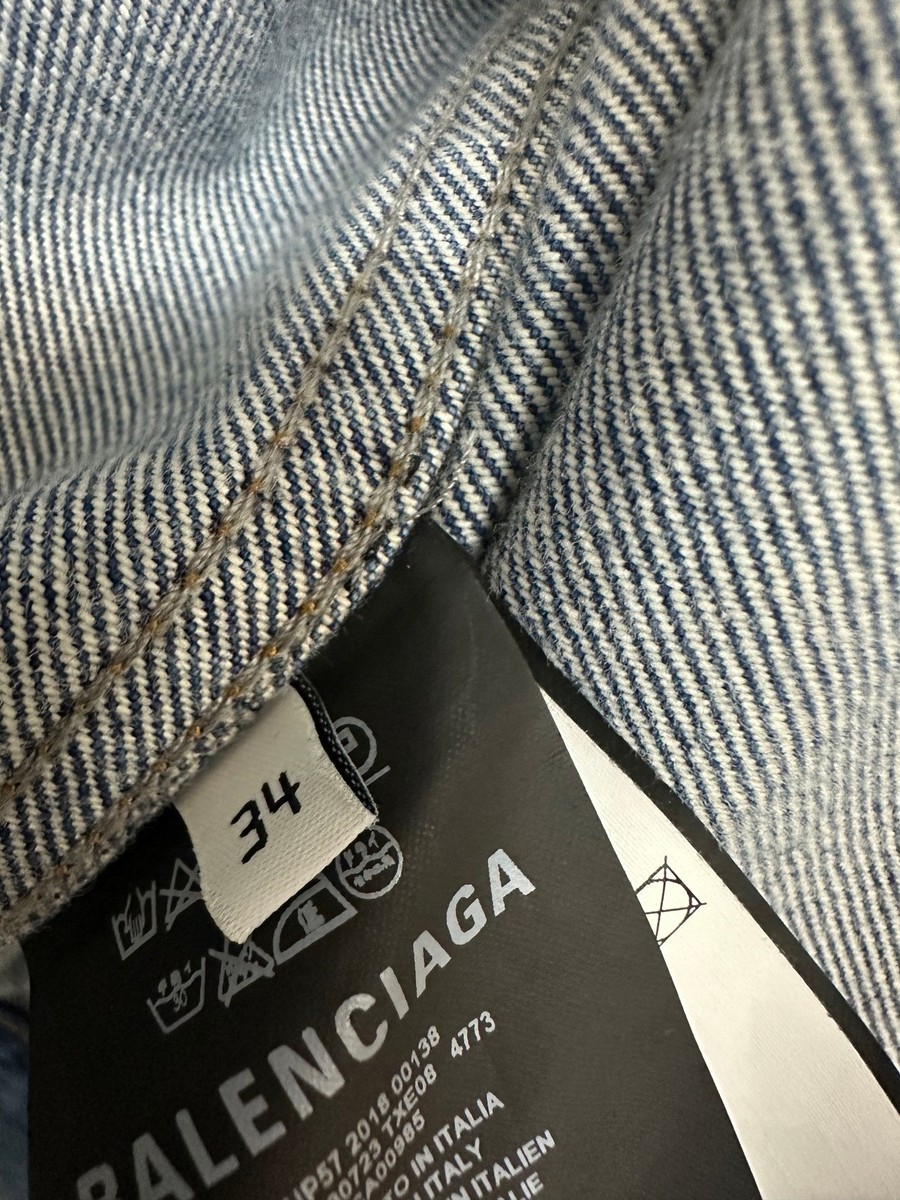 Balenciaga Oversized Indigo Graffiti Denim Jacket 105 92910870 | eBay