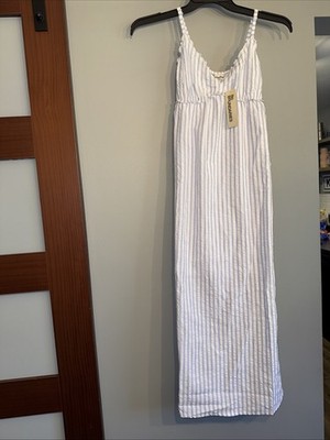 No Boundaries XXS Juniors Maxi Dress With Half Slip. Light Blue Pin  Striped. NWT | eBay