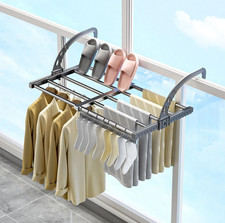 Stendino Da Balcone/Termosifone, Stendibiancheria Da Parete Allungabile & Ribalt