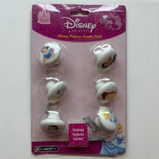 Disney Princess Ceramic Knobs Combo Pack 6 Count Fastening Hardware Included