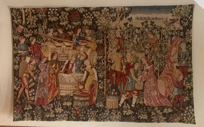 Tapisserie Murale De Noël Vintage – Fait Main, 150x125 Cm, Neige