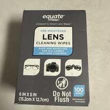 Equate Pre-Moistened Lens Cleaning Wipes, 100 Count