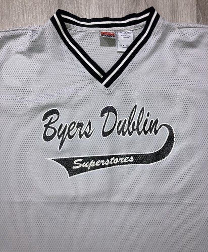 Vintage Rawlings Baseball Jersey Byers Dublin Superstores 00 - 2XL - Used EMO - Picture 3 of 7