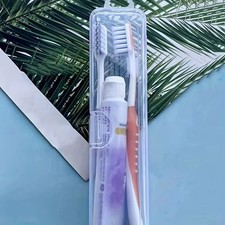 Image of Portable Transparent Toothbrush Box Breathable Travel Toothbrush Case Storage