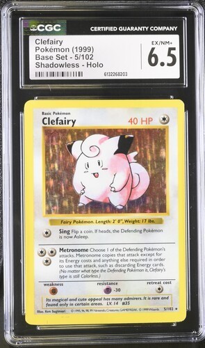 Clefairy (Shadowless) graded CGC 6.5 for sale on eBay