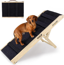 2026 Upgraded Dog Ramp for Couch - Foldable Small Dog Ramp for Bed - 4 Adjustabl
