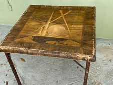 1939 New York World's Fair Folding Card Table with Trylon & Periphere by KING