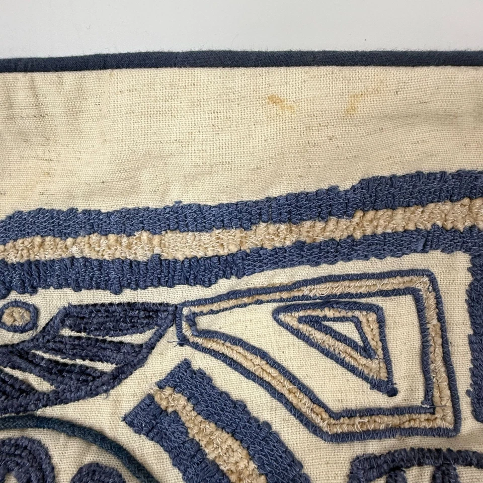 Williams Sonoma Trellis Linen Embroidered Blue Pillow Cover 29" X 16" - Image 2 of 4