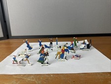Vintage Lot 14 Antique Hans Heinrichsen Flat Lead German Winter Skating Figures