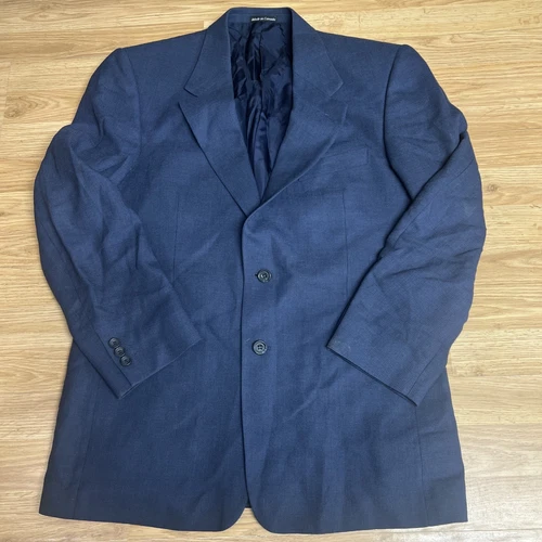 SAINT LAURENT (YSL) Yves Saint Laurent Tuta Blu Monte Carlo V Peggiorata Lana Tuta Giacca Uomo 41 Reg