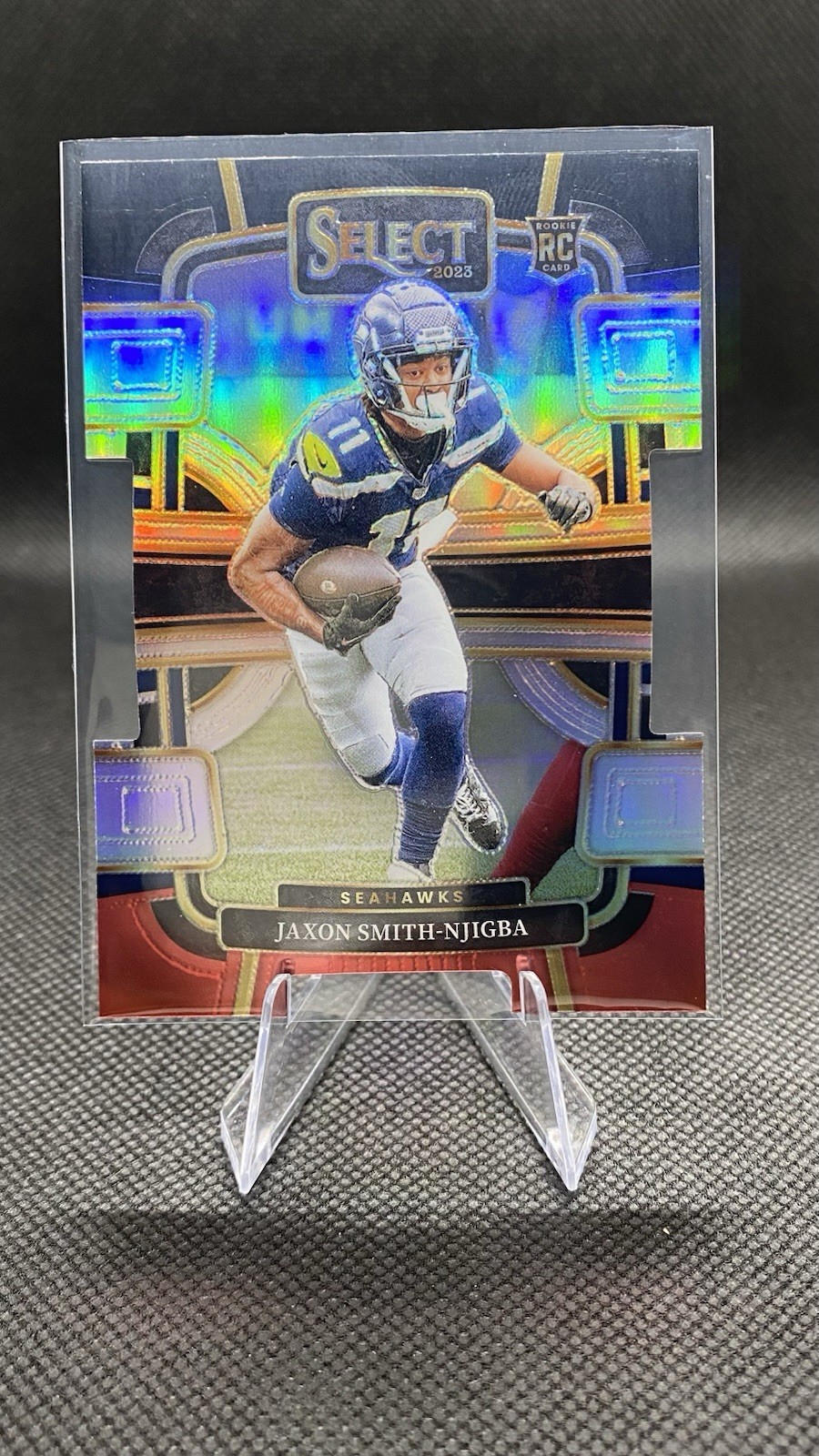 2023 Select - Concourse Jaxon Smith-Njigba #87 Black & Red Prizm Die-Cut (RC)