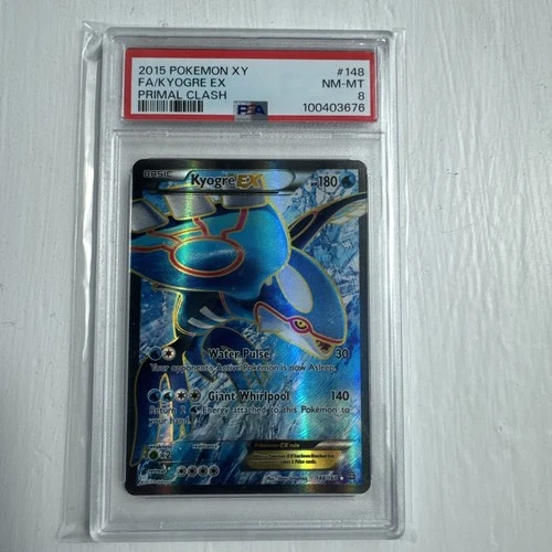 2015 😺 PSA 8 FA / Kyogre EX Pokemon XY Primal Clash #148
