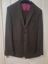 Mens Performance Black Suit 42 Jacket 36 Trousers Long Length
