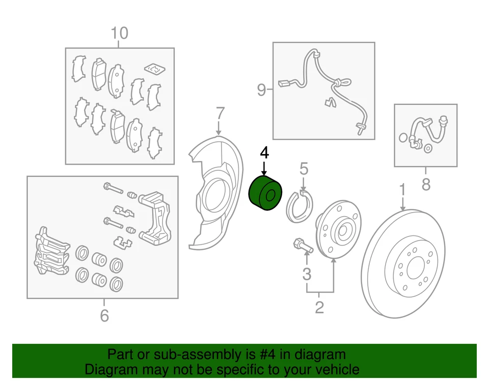 Genuine Honda 2015-2016 Honda CR-V - Bearing Assembly Front Hub 44300-T1W-A51 - Image 3 of 3