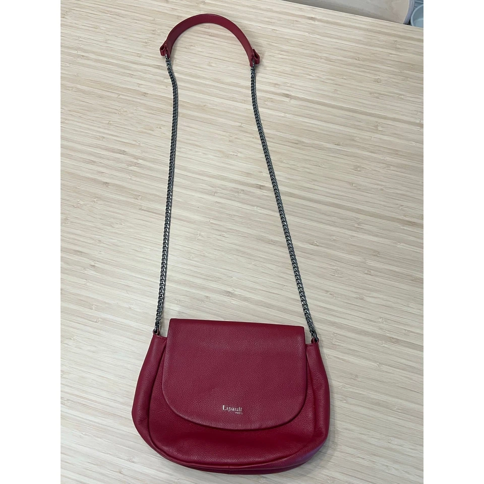 Bolso Sillín Lipualt Rubí París Cuero Genuino