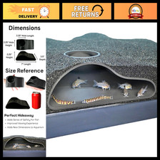 Natural Curve Aquarium Tunnel Cave  Under Gravel Fish  Shrimp Hideout Decor 