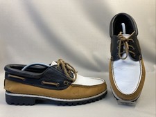 Mens Timberland Authentics 3 Eye 3 Color Classic Boat Shoes Leather Size 11M GUC