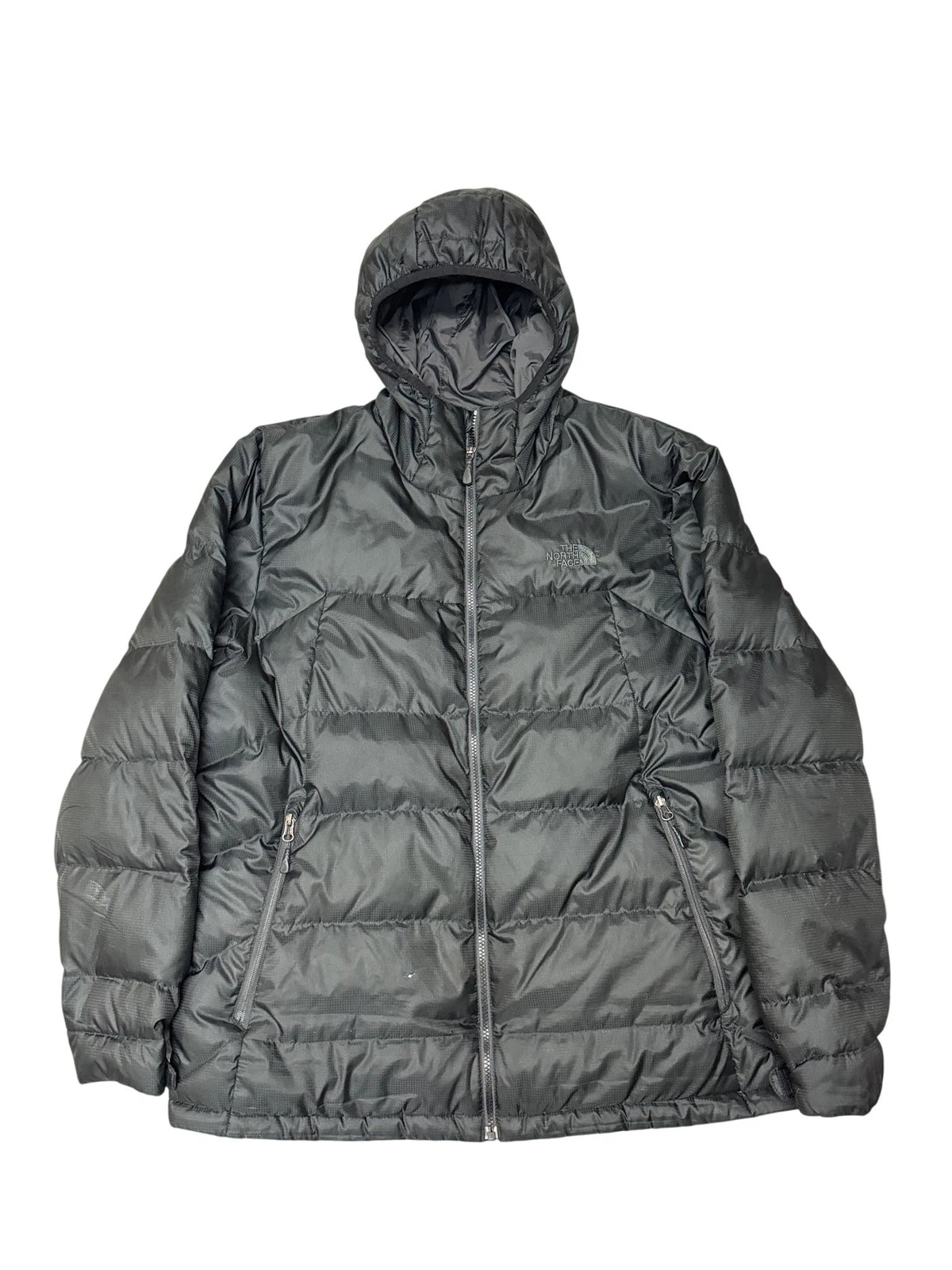 The North Face Jacket Mens XL Black Hooded Down Puffer Winter Zip Insulated