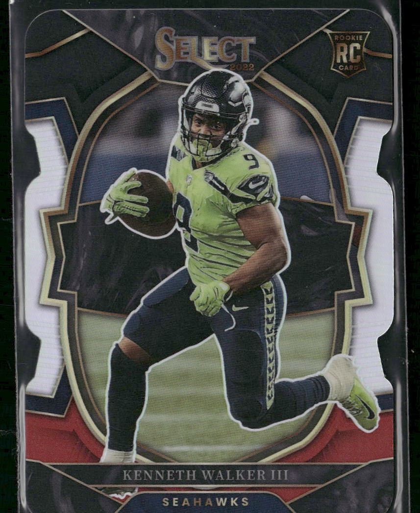 Rookie 2022 Panini Select #2 Kenneth Walker III Black and Red Prizm Die Cut