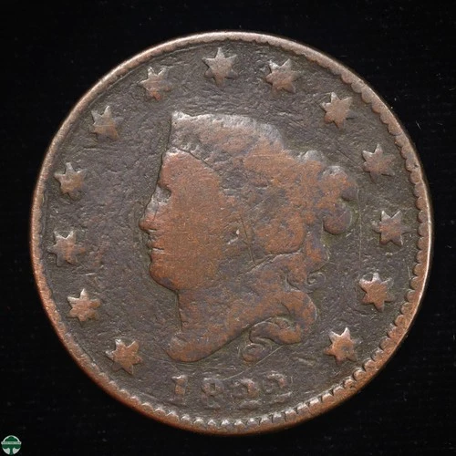 Photo of a 1822-P Large Cent from an eBay listing that sold on Jul 20, 2026