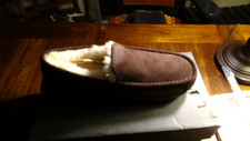 Ugg Men's Espresso Ascot Moccasin Slippers Size 9